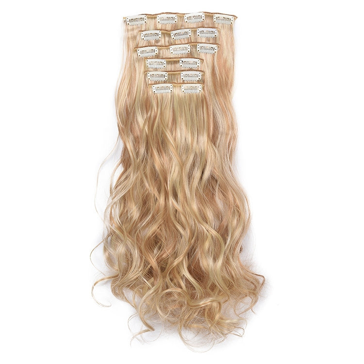 50cm 16 Card Long Curly Hair Wig Seamless Hair Extension Piece