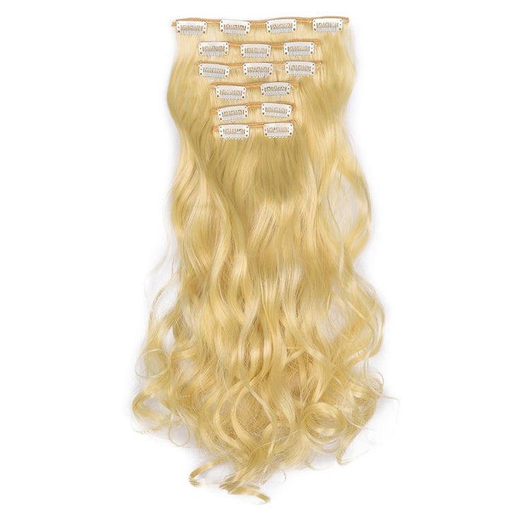 50cm 16 Card Long Curly Hair Wig Seamless Hair Extension Piece