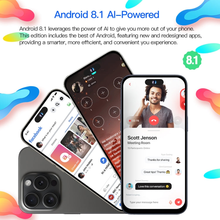 i15ProMax / U18, 6.53 inch Face Identification Android 8.1 MTK6737 Quad Core, Network: 4G, OTG, Dual SIM