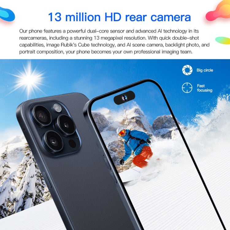 i15ProMax / U18, 6.53 inch Face Identification Android 8.1 MTK6737 Quad Core, Network: 4G, OTG, Dual SIM