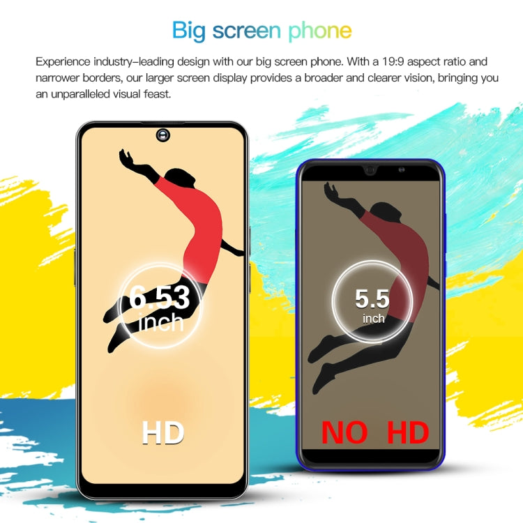 M6Pro / U30, 6.53 inch Screen, Face Identification, Android 8.1 MTK6737 Quad Core, Network: 4G, OTG, Dual SIM