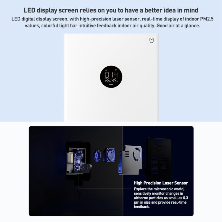 Original Xiaomi Mijia Smart Air Purifier 4 Lite Antibacterial Aldehyde Removal, US Plug