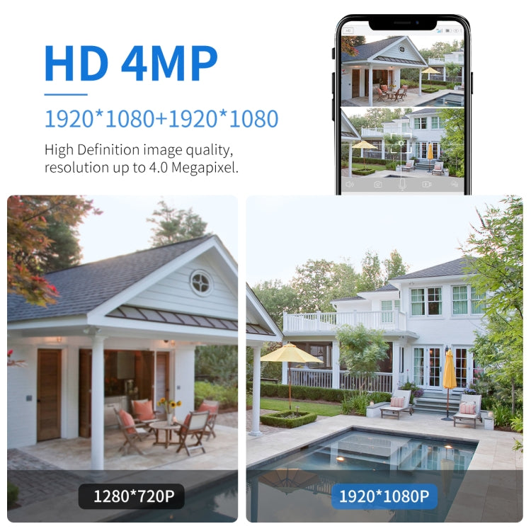 ESCAM QF390 2x2MP Binocular Solar WiFi Camera Supports Two-way Voice & Alarm Recording