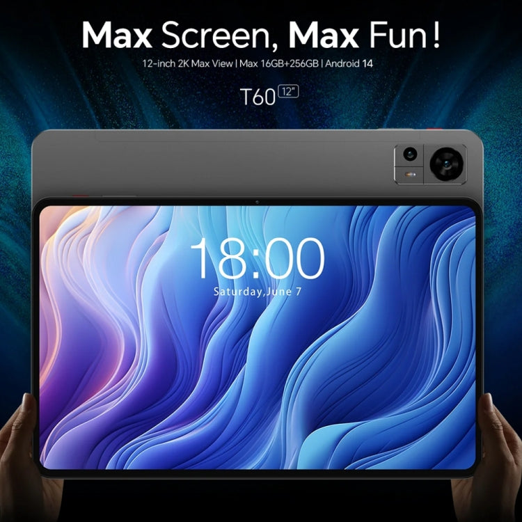 Teclast T60 4G LTE Tablet PC 12 inch,  Android 14 Unisoc T616 Octa Core, Support Dual SIM