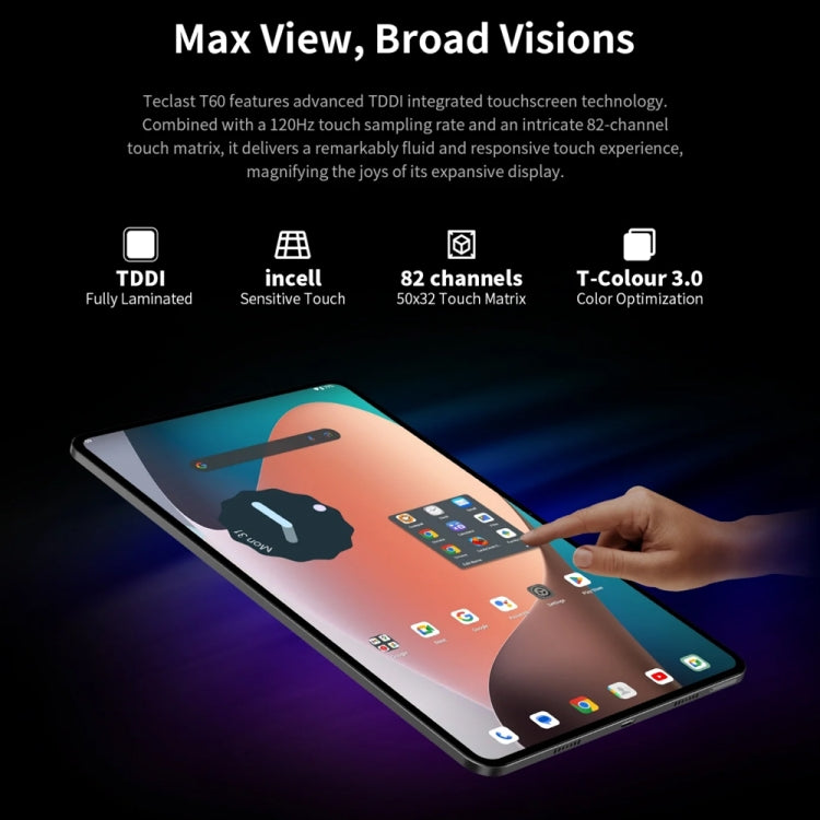 Teclast T60 4G LTE Tablet PC 12 inch,  Android 14 Unisoc T616 Octa Core, Support Dual SIM
