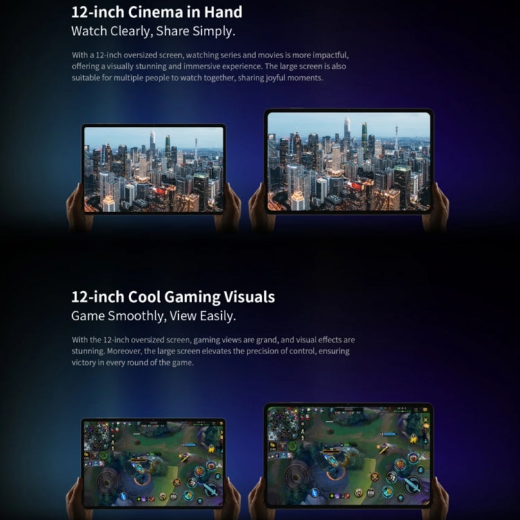 Teclast T60 4G LTE Tablet PC 12 inch,  Android 14 Unisoc T616 Octa Core, Support Dual SIM