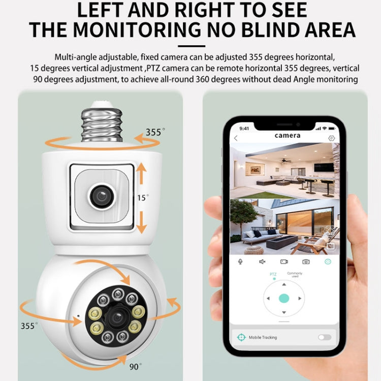 DP44 Bulb-type Motion Tracking Night Vision Smart Camera Supports Voice Intercom