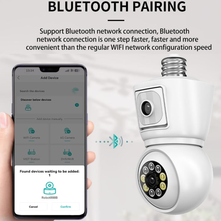 DP44 Bulb-type Motion Tracking Night Vision Smart Camera Supports Voice Intercom