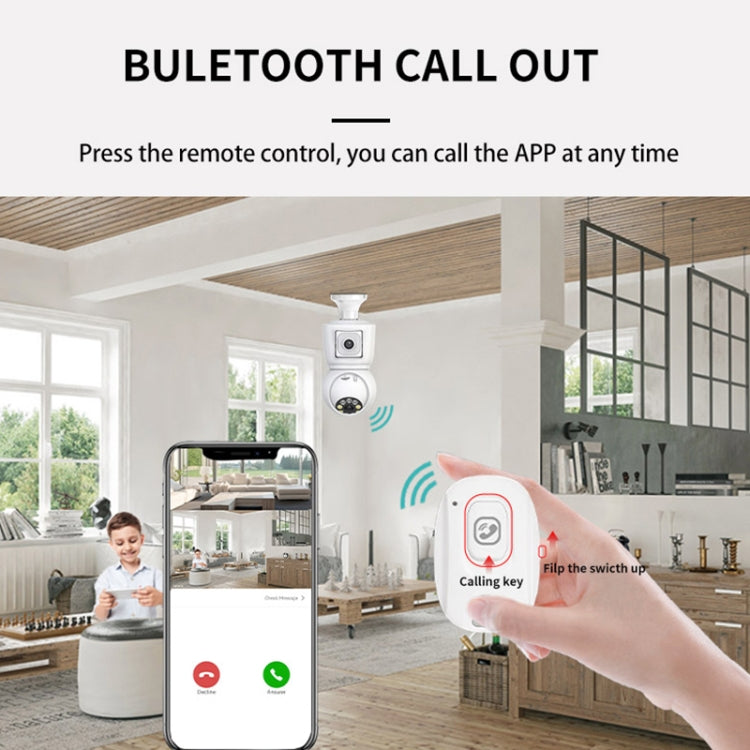 DP44 Bulb-type Motion Tracking Night Vision Smart Camera Supports Voice Intercom