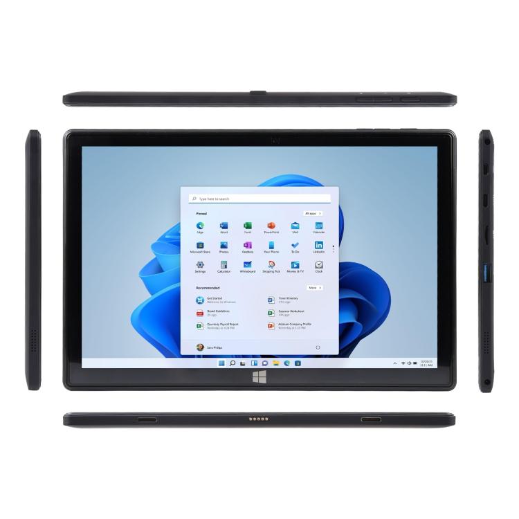 HONGSAMDE 10.1 inch 2 in 1 Tablet PC, Windows 11, Intel Celeron J4105 Quad Core with Keyboard