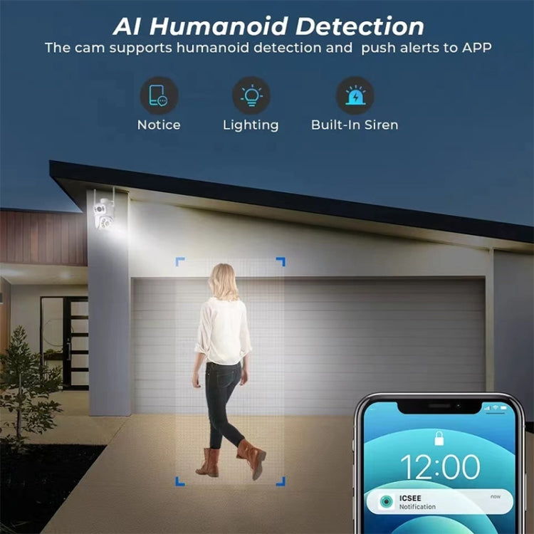 QX95 6MP WiFi Dual Camera Supports Two-way Voice Intercom & AI Recognition