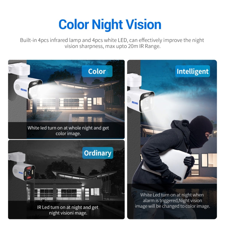 ESCAM PT303 3MP HD Motion Detection APP Control Pan & Tilt WiFi IP Camera