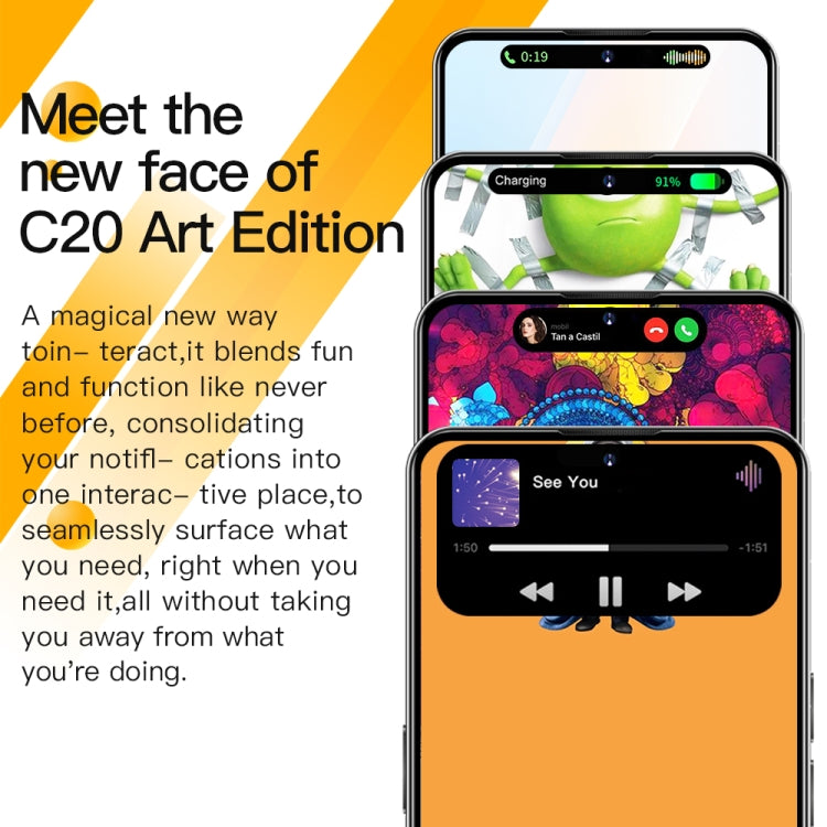 C20 Art Edition, 6.53 inch Face Identification Android 8.1 MTK6753 Octa Core , Network: 4G, Dual SIM