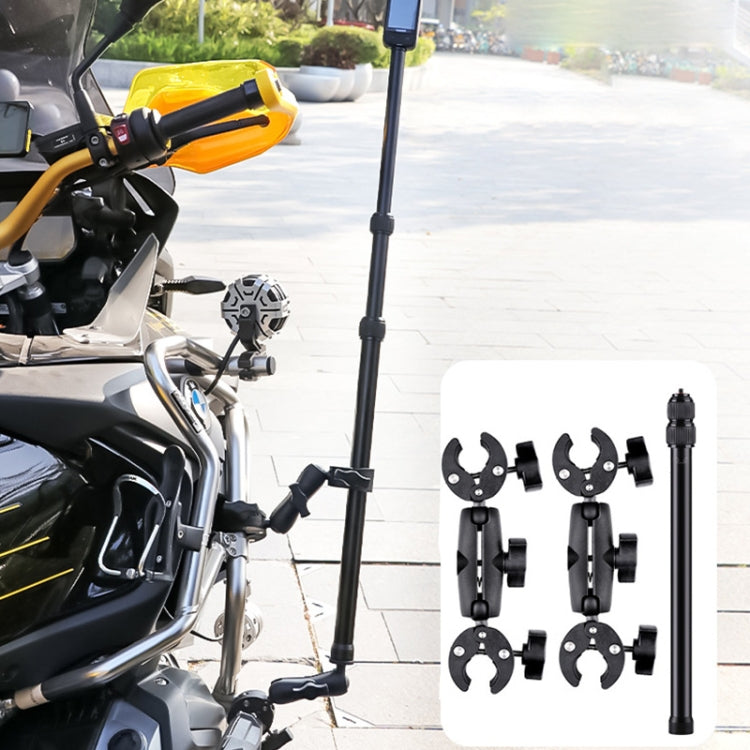 Motorcycle Clamps Handlebar Fixed Mount 3-stage Telescopic Selfie Stick
