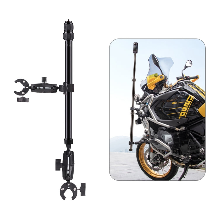 Motorcycle Clamps Handlebar Fixed Mount 3-stage Telescopic Selfie Stick