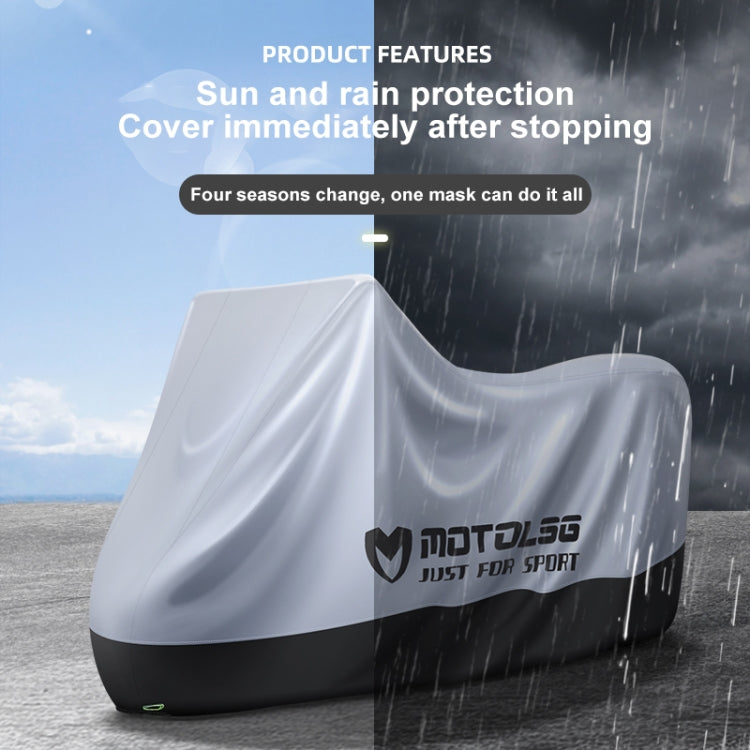 MOTOLSG Motorcycle Waterproof Sunproof Dustproof Thickening Cover
