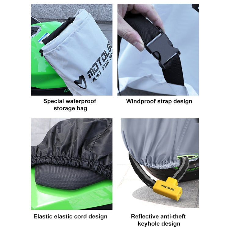 MOTOLSG Motorcycle Waterproof Sunproof Dustproof Thickening Cover