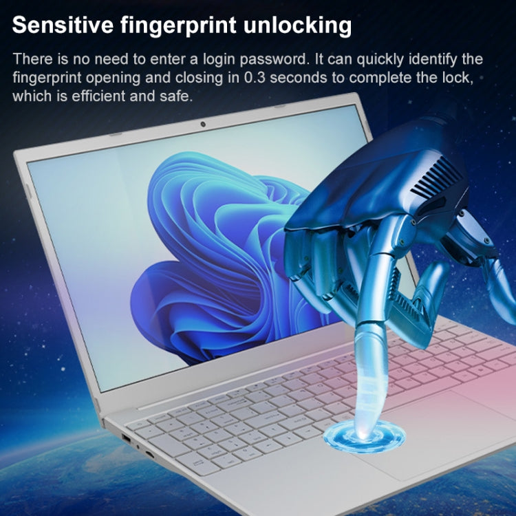 V8 15.6 inch Ultrathin Laptop, Windows 11 Intel Processor N95 Quad Core