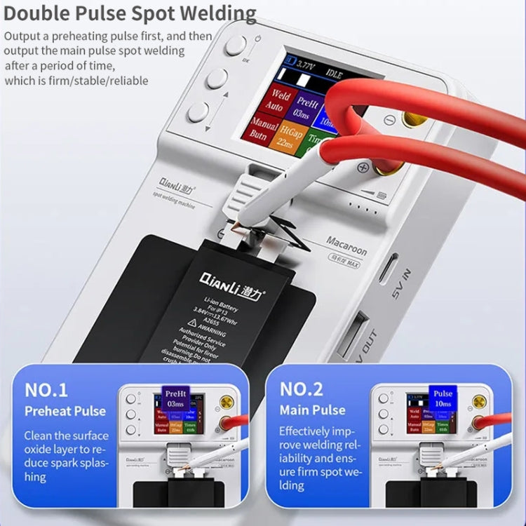 QianLi Macaron Max Portable Double Pulse Integrated Battery Spot Welding Machine