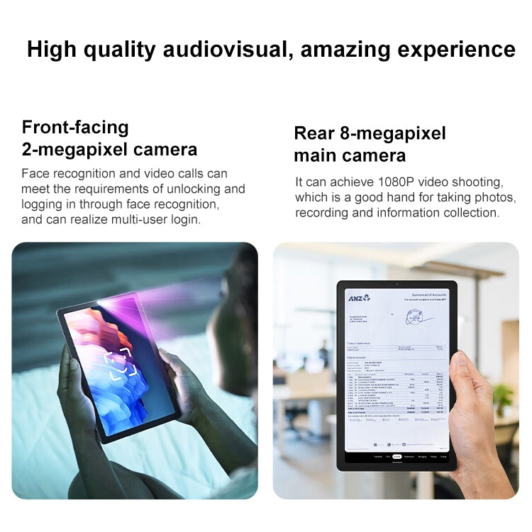 Lenovo K9 4G LTE Tablet, 9 inch Android 12, MediaTek Helio G80 Octa Core, Support Face Identification
