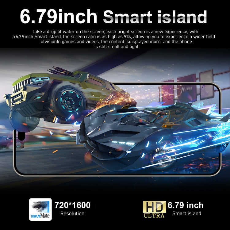 i15 Pro Max / VD1, 6.79 inch Screen, Face Identification, Android 8.1 MTK6753 Octa Core, Network: 4G, Dual SIM