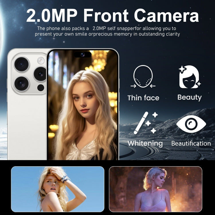 i15 Pro Max / VD1, 6.79 inch Screen, Face Identification, Android 8.1 MTK6753 Octa Core, Network: 4G, Dual SIM