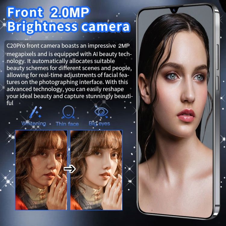 C20 Pro / X19, 6.49 inch Face Identification Android 8.1 MTK6580A Quad Core, Network: 3G, Dual SIM