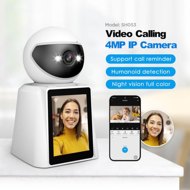 Srihome SH053 4MP 2.8 inch IPS Screen Smart Video Calling IP Camera Baby Monitor