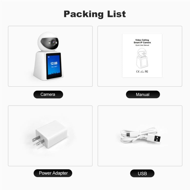 Srihome SH053 4MP 2.8 inch IPS Screen Smart Video Calling IP Camera Baby Monitor