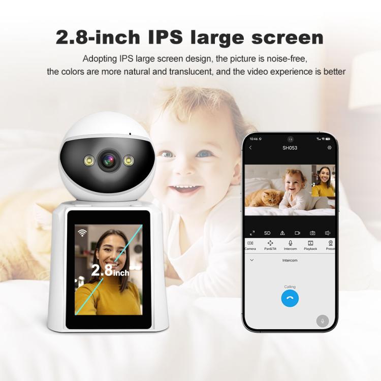 Srihome SH053 4MP 2.8 inch IPS Screen Smart Video Calling IP Camera Baby Monitor