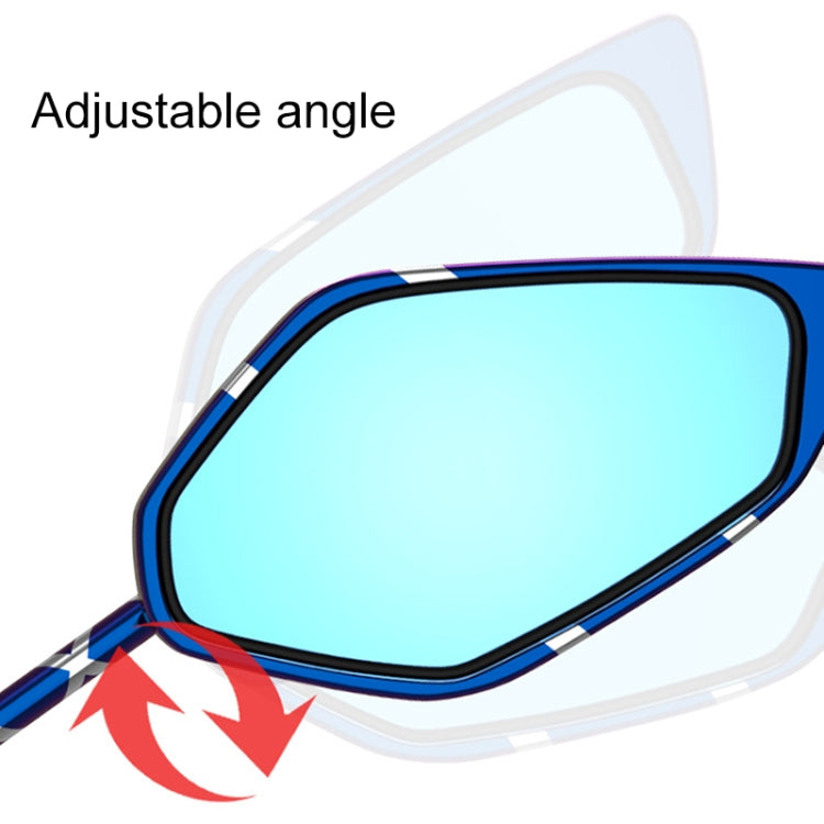 Motorcycle / Electromobile Modified Diamond-shaped Burnt Titanium Plating Rearview Mirror