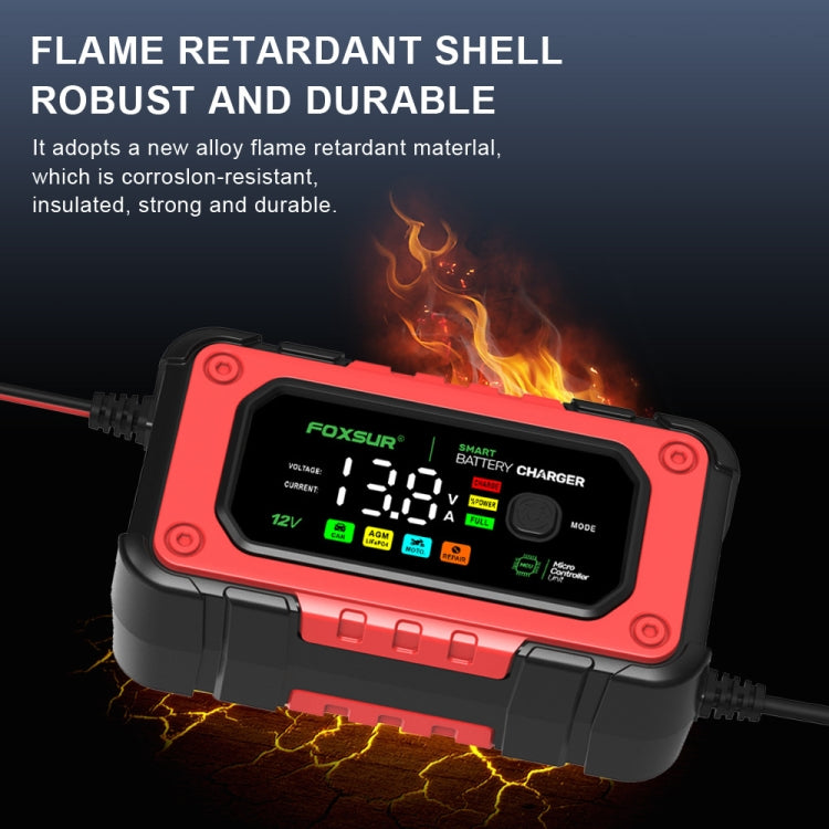 FOXSUR 7A 12V Car / Motorcycle Smart Battery Charger