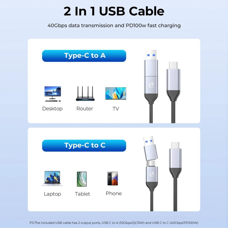 ORICO CNM2-U4 40Gbps USB4 M.2 NVMe SSD Enclosure