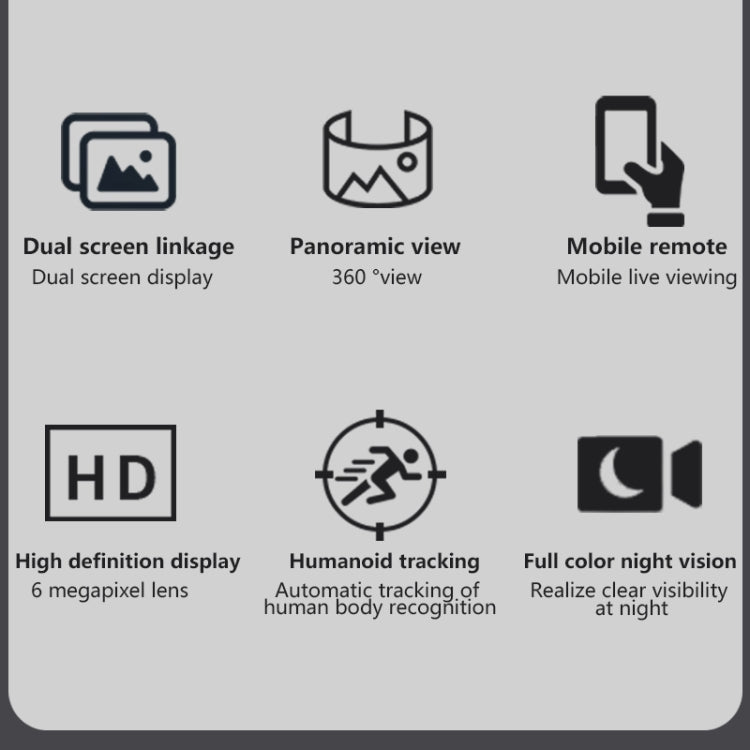 Q820 6MP 10X Binocular Zoom Dual Light Source Outdoor IP67 Waterproof WiFi Camera