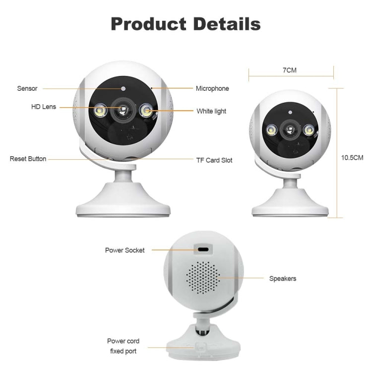 CM-I310M 3MP 180 Degree Panoramic Smart PTZ WiFi Surveillance Camera