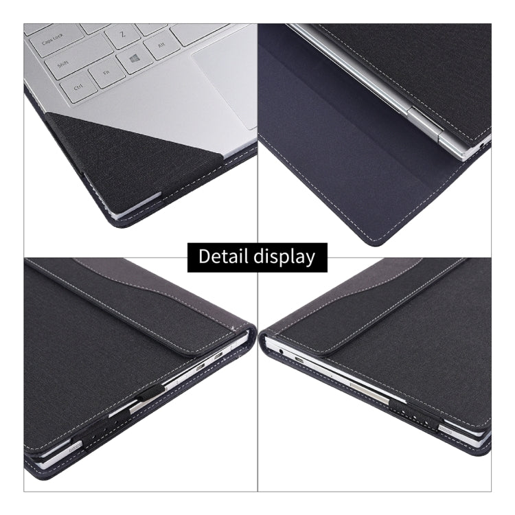 Cloth Texture Laptop Leather Case With Stand Function