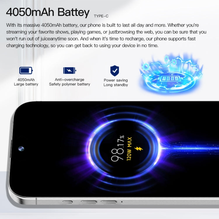 i15 Pro Max / Q5A, 6.5 inch Screen, Face Identification, Android 10 MTK6762 Octa Core, OTG, NFC, Network: 4G, Dual SIM