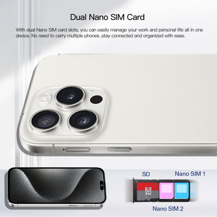 i15 Pro Max / Q5A, 6.5 inch Screen, Face Identification, Android 10 MTK6762 Octa Core, OTG, NFC, Network: 4G, Dual SIM