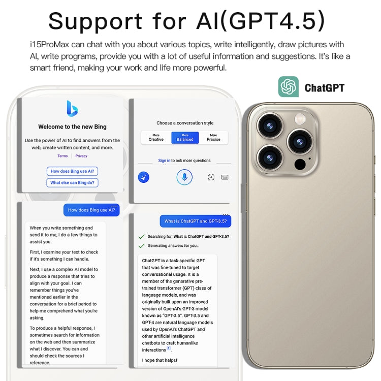 i15 Pro Max / Q5A, 6.5 inch Screen, Face Identification, Android 10 MTK6762 Octa Core, OTG, NFC, Network: 4G, Dual SIM