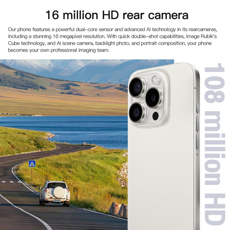 i15 Pro Max / Q5A, 6.5 inch Screen, Face Identification, Android 10 MTK6762 Octa Core, OTG, NFC, Network: 4G, Dual SIM