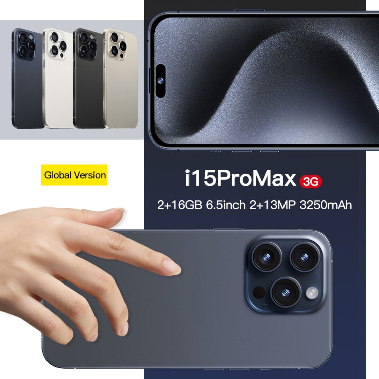 i15 Pro Max / Q5, 6.5 inch Screen, Face Identification, Android 8.1 MTK6580P Quad Core, Network: 3G, Dual SIM