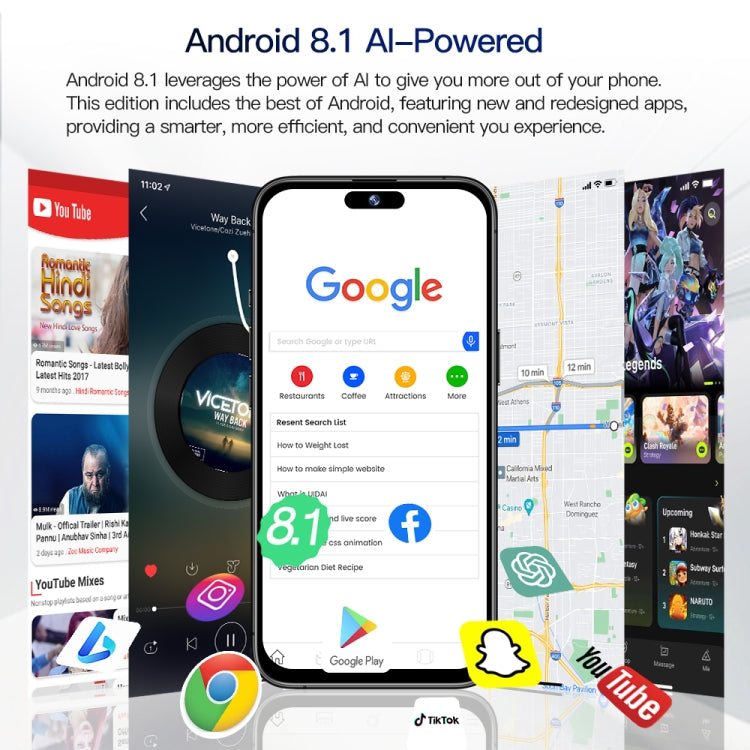 i15 Pro Max / Q5, 6.5 inch Screen, Face Identification, Android 8.1 MTK6580P Quad Core, Network: 3G, Dual SIM