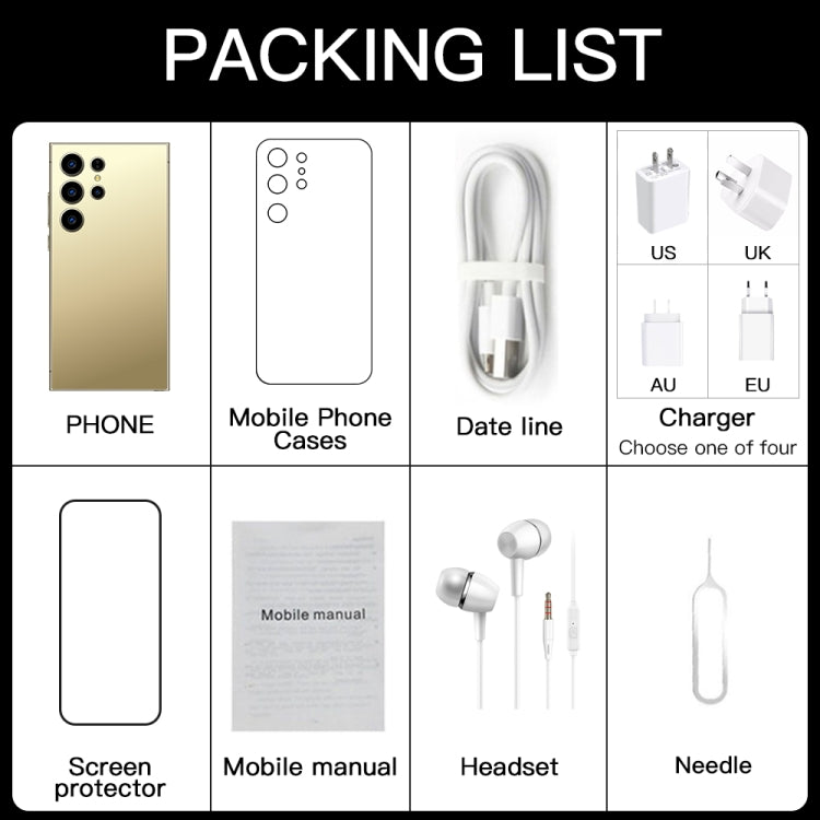 S24 Ultra / L26, 6.75 inch Screen, Face Identification, Android 8.1 MTK6580P Quad Core, Network: 3G, Dual SIM