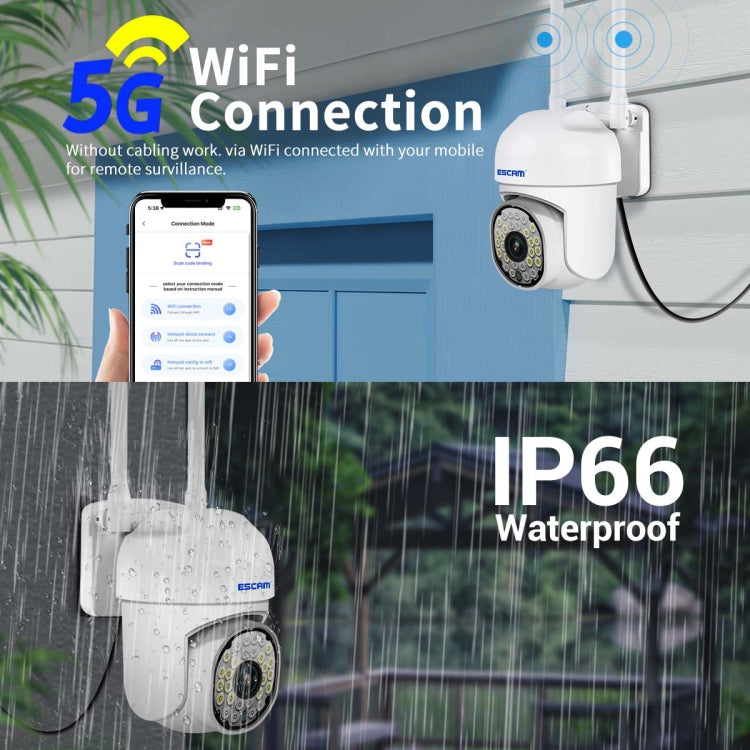 ESCAM PT305 2MP HD Motion Detection WiFi Intelligent Dual-light Source Camera