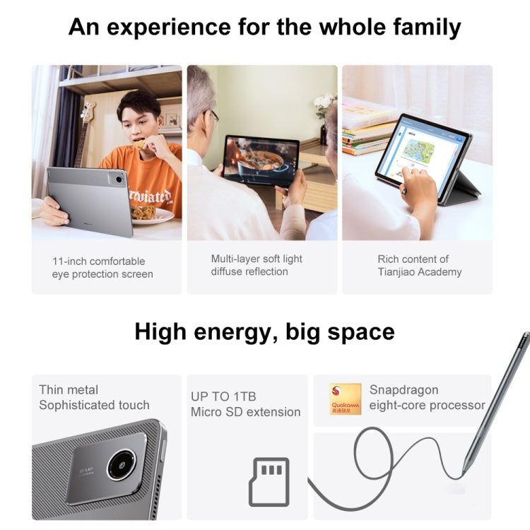 Lenovo Xiaoxin Pad 2024 Paperlike Screen Learning Version 11 inch WiFi Tablet, Android 13, Qualcomm Snapdragon 685 Octa Core, Support Face Identification