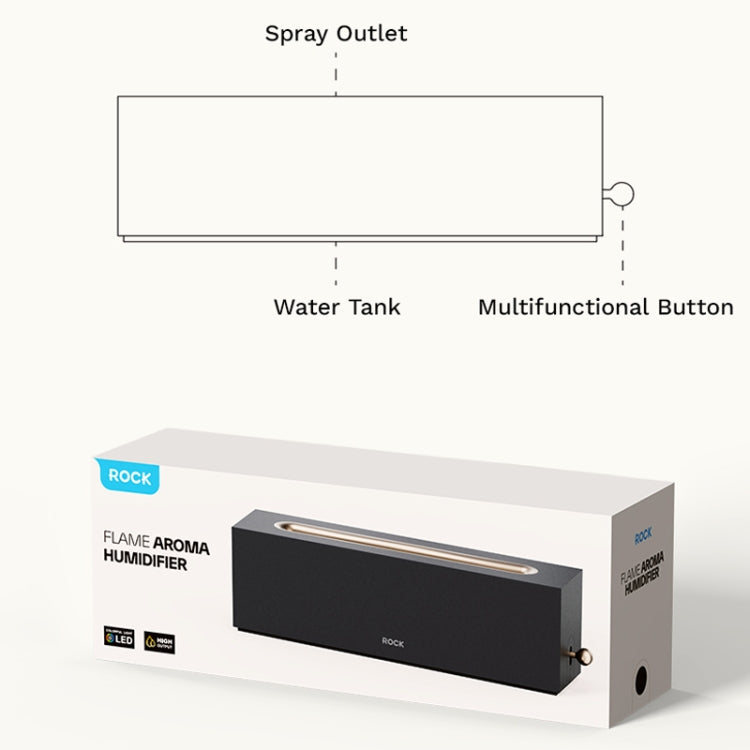 ROCK RAM0036 Large Mist Volume Flame Aromatherapy Humidifier