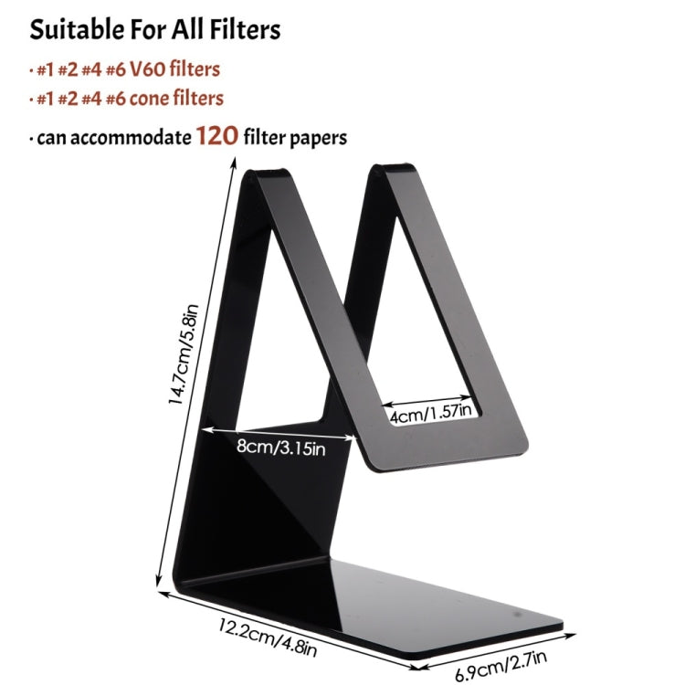 2pcs YX103 Acrylic Coffee Filter Holder