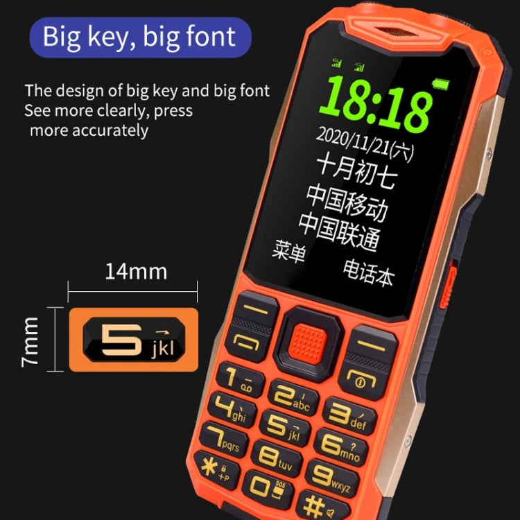 K1+ 4G Elder Rugged Phone, 2.6 inch, 1500mAh Battery, LED Flashlight, Network: 4G, Dual SIM, SOS
