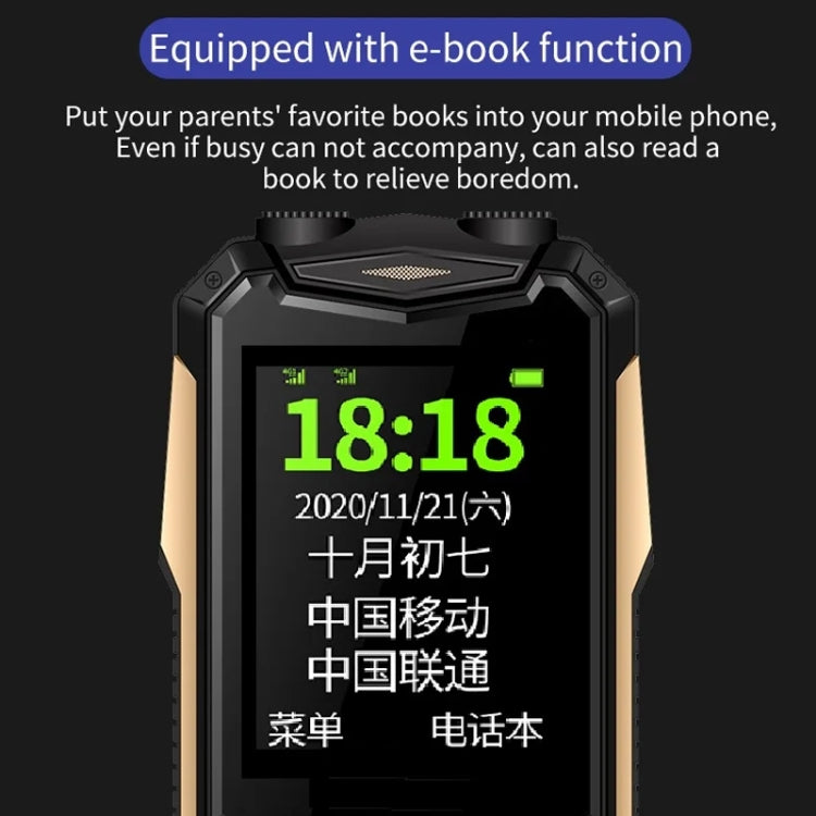 K1+ 4G Elder Rugged Phone, 2.6 inch, 1500mAh Battery, LED Flashlight, Network: 4G, Dual SIM, SOS