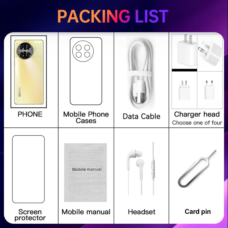 VB16 / Spark 20 Pro+, 6.8 inch Screen, Face Identification, Android 10.0 MTK6737 Quad Core, Network: 4G, Dual SIM